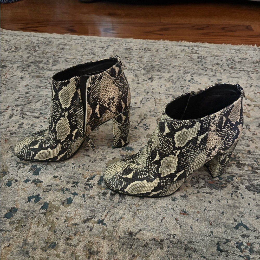 Women's Snakeskin Ankle Boots